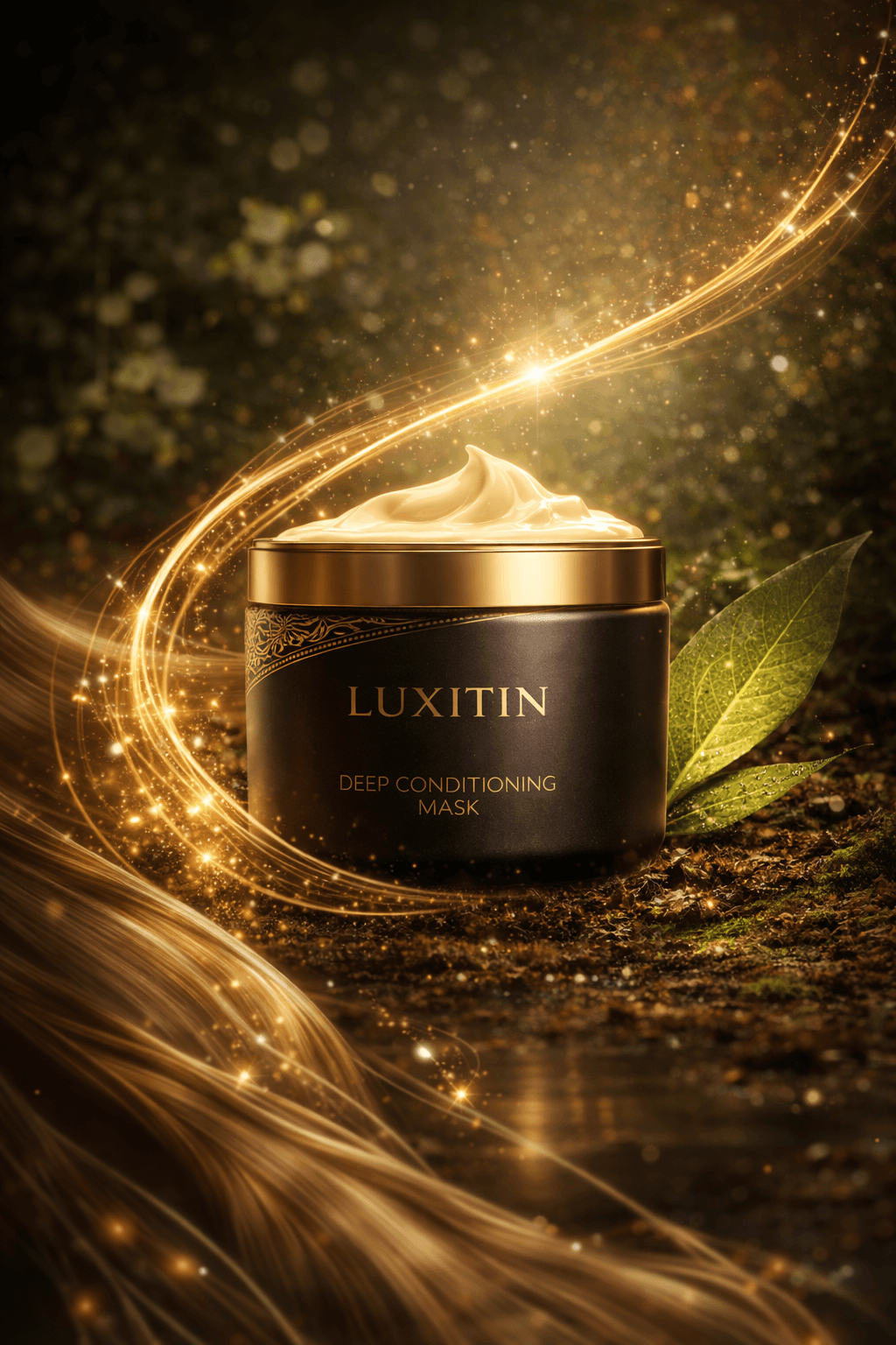 Luxitin Deep Conditioning Mask packaging illustration