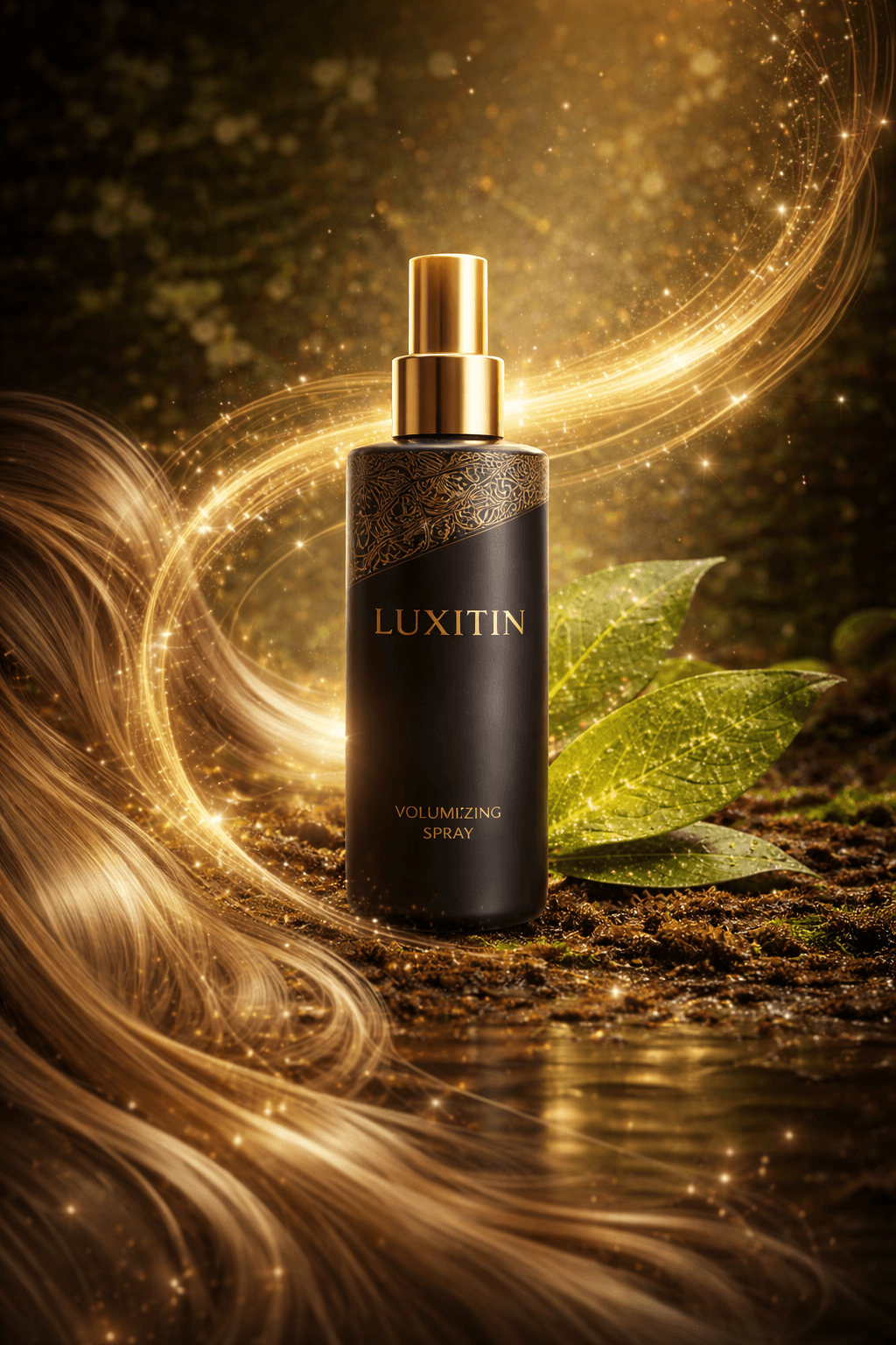 Luxitin Volumizing Spray packaging illustration